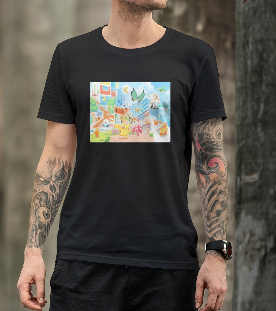 Pokémon Center Singapore July 2026 Pikachu Charizard Celebi Rowlet Oricorio Wingull T-Shirt