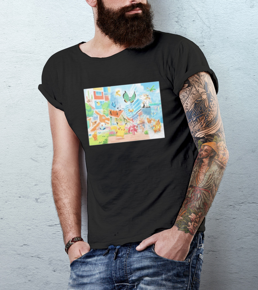 Pokémon Center Singapore July 2026 Pikachu Charizard Celebi Rowlet Oricorio Wingull T-Shirt
