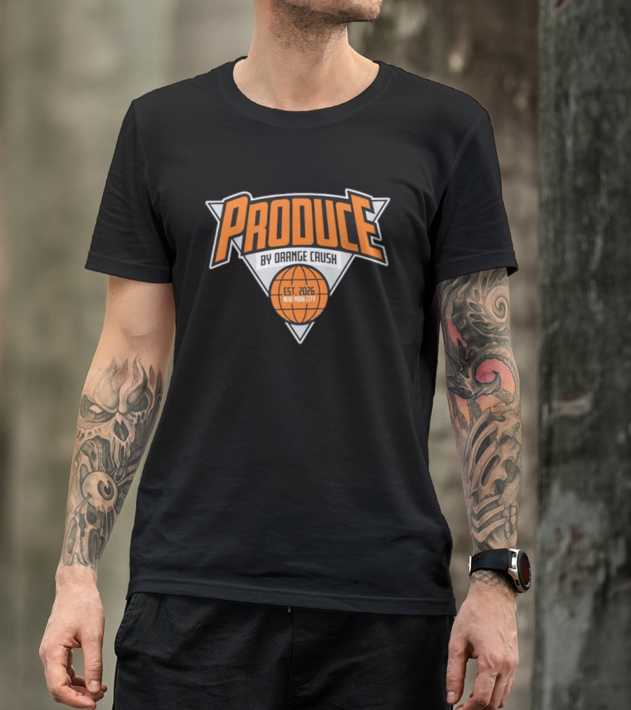 Produce By Orange Crush Est 2026 New York City Basketball T-Shirt