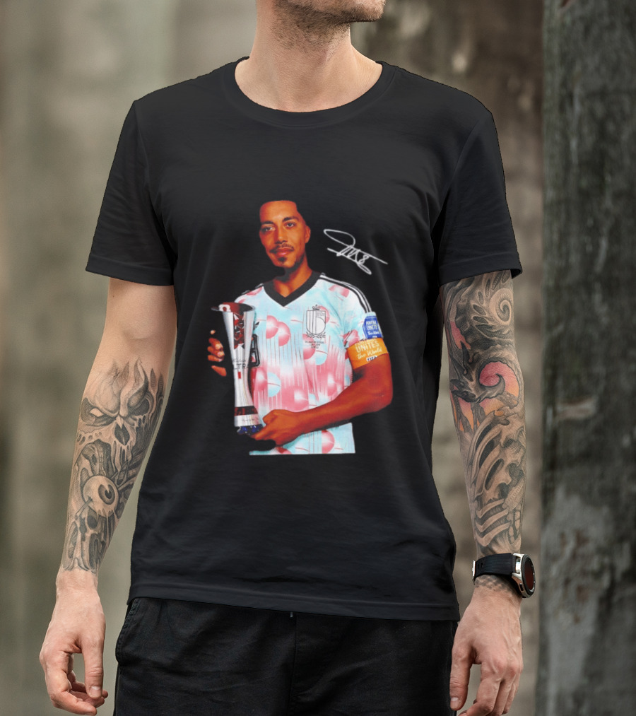 Youri Tielemans Belgium Football Unites The World Trophy Winning Moment T-Shirt