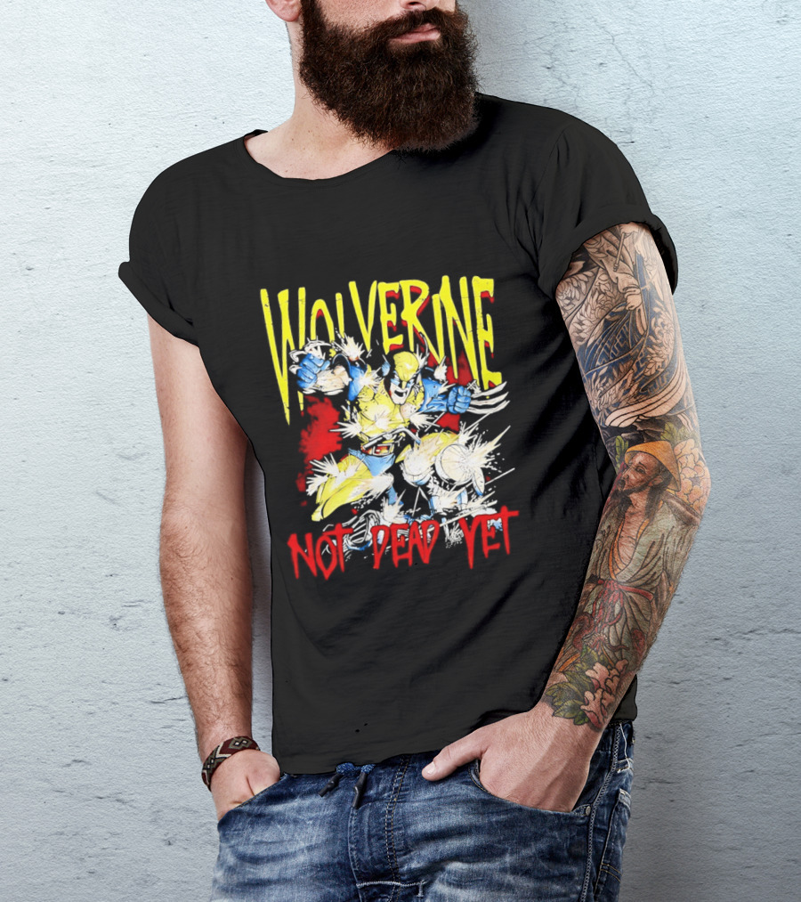 Wolverine Marvel Comics Not Dead Yet Bold Color T-Shirt