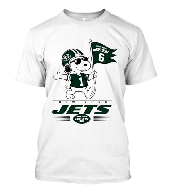 Snoopy Peanuts New York Jets Football 6 1 T-Shirt