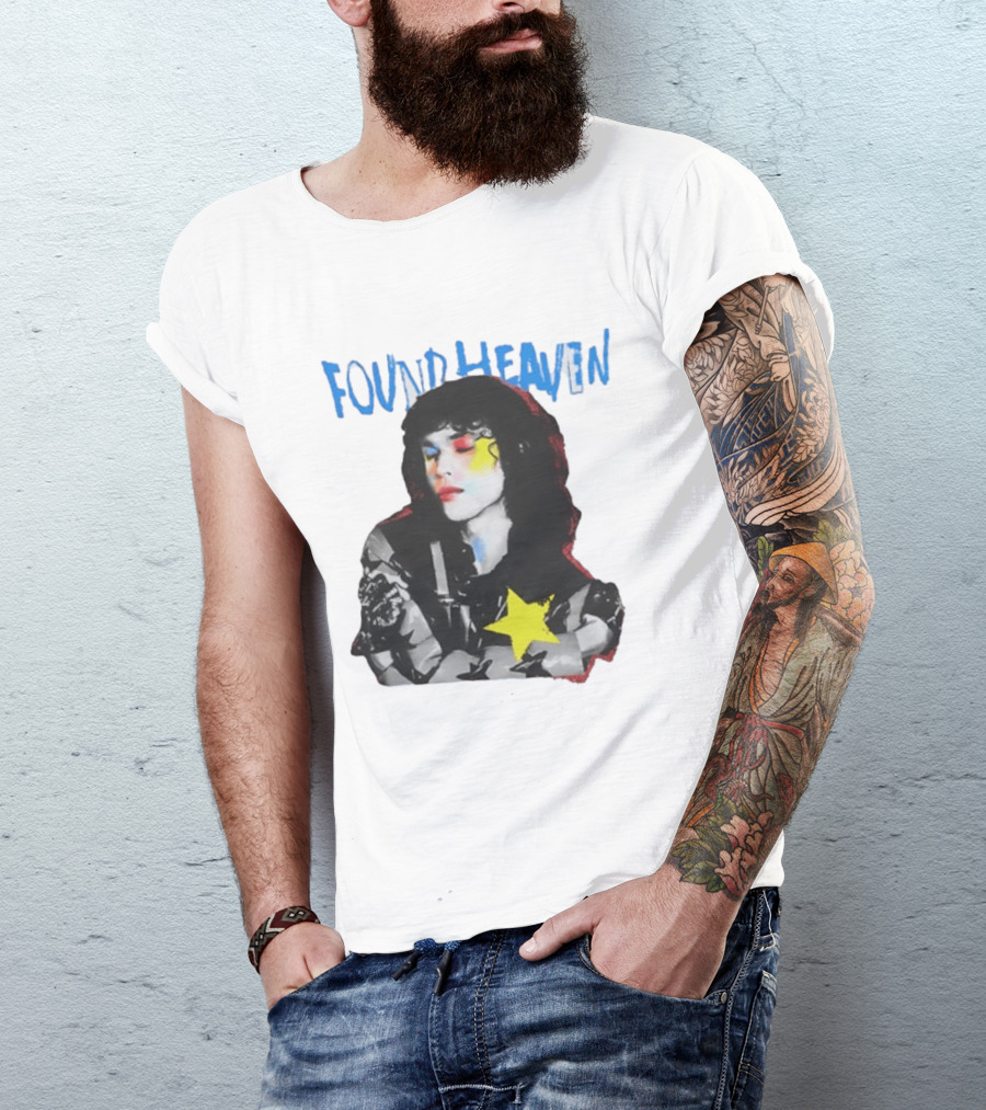 Found Heaven On Tour 2024 Dateback Washed Black Star T-Shirt