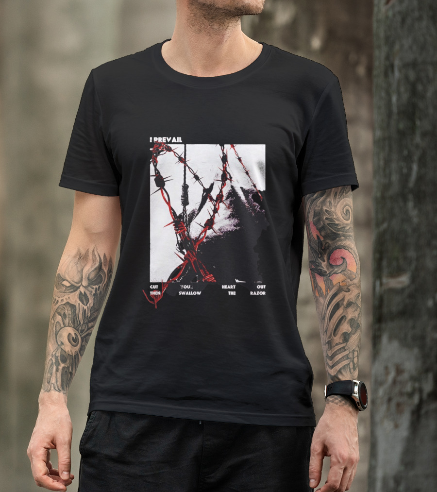 I Prevail Cut Your Heart Out Swallow The Razor Barbed Wire T-Shirt