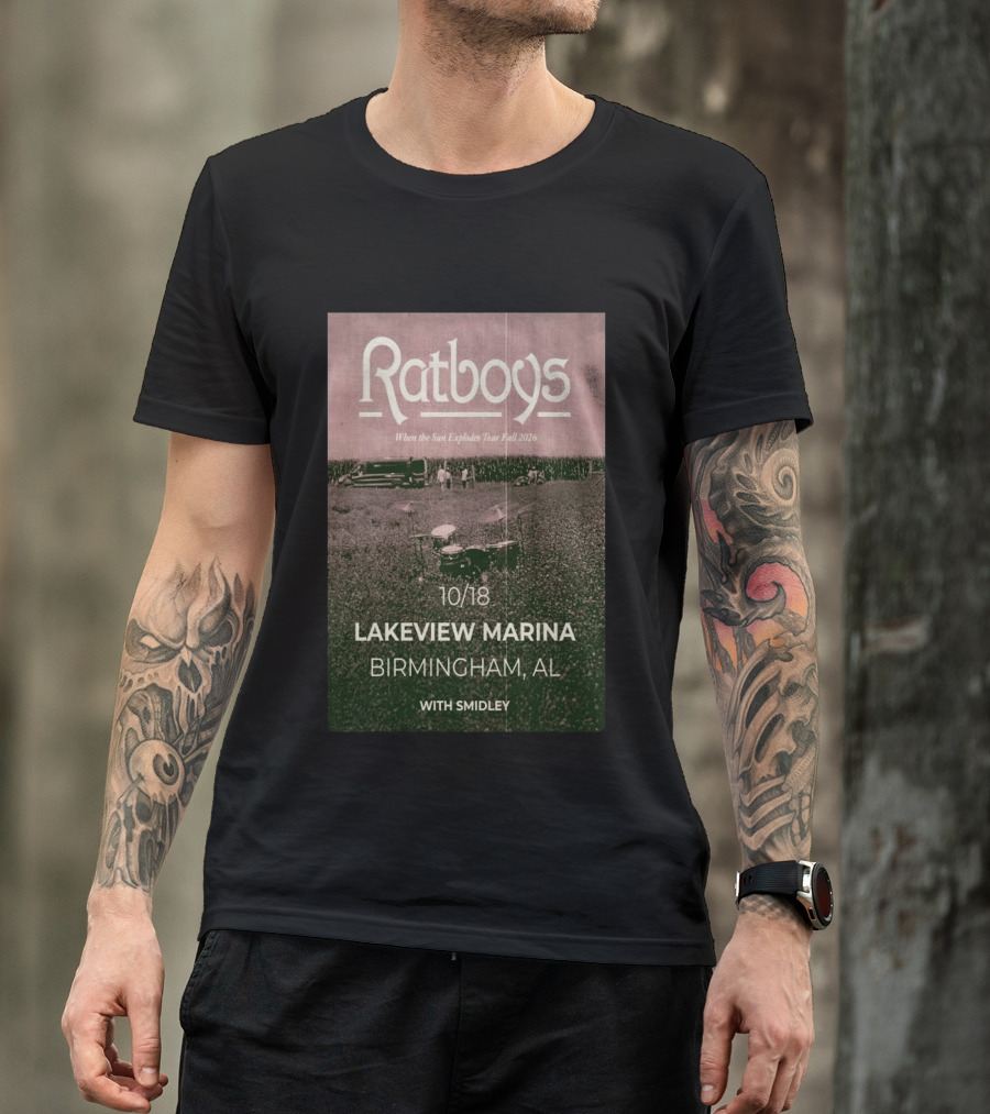 Ratboys When The Sun Explodes Tour Lakeview Marina Birmingham AL 10 18 2026 With Smidley T-Shirt