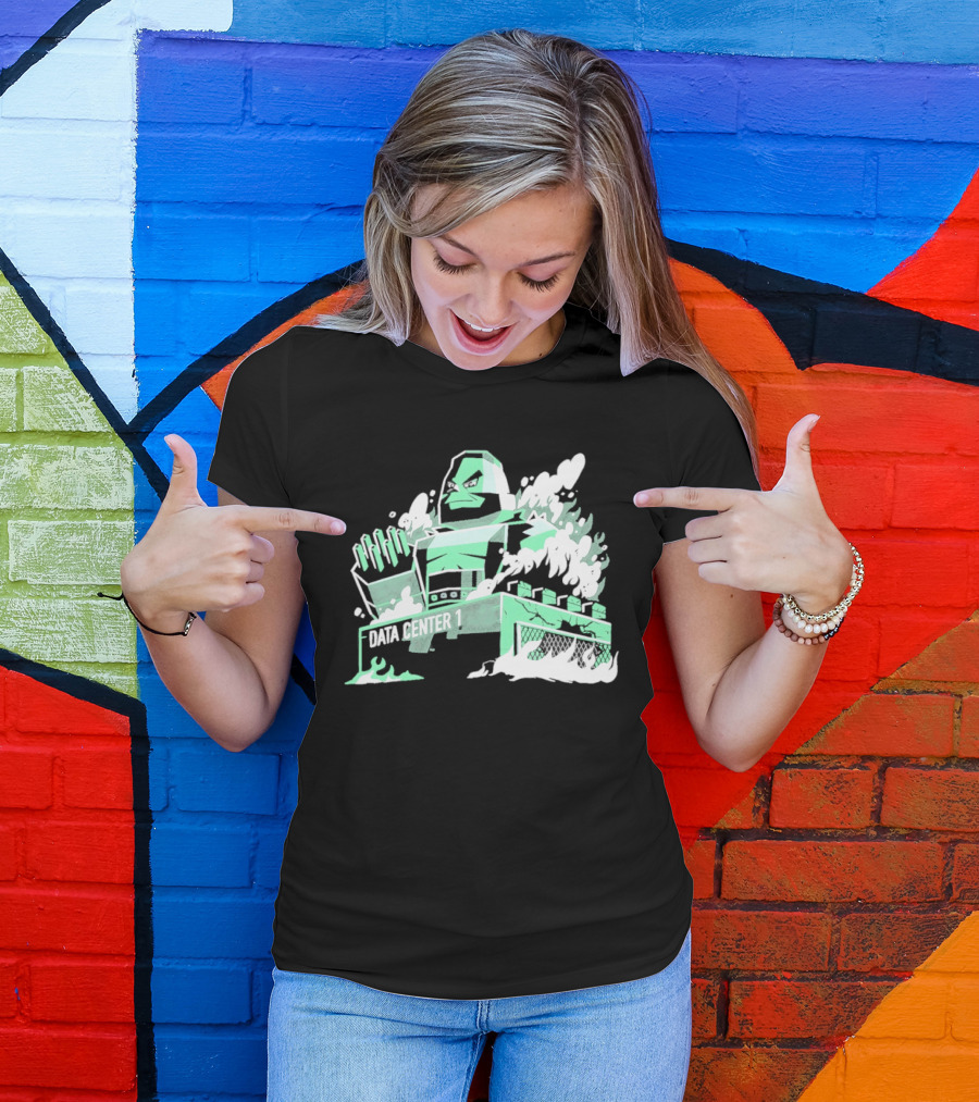 Data Center 1 Final Fantasy Avalanche AI Block Robot T-Shirt