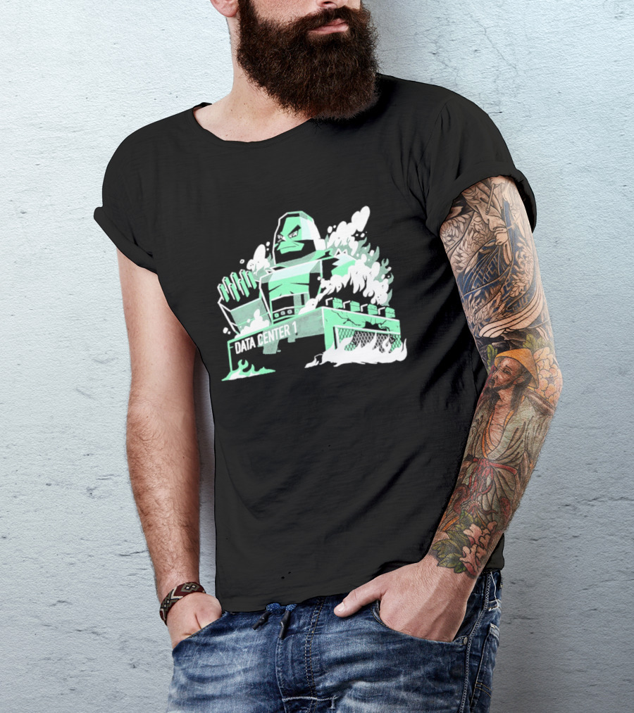 Data Center 1 Final Fantasy Avalanche AI Block Robot T-Shirt