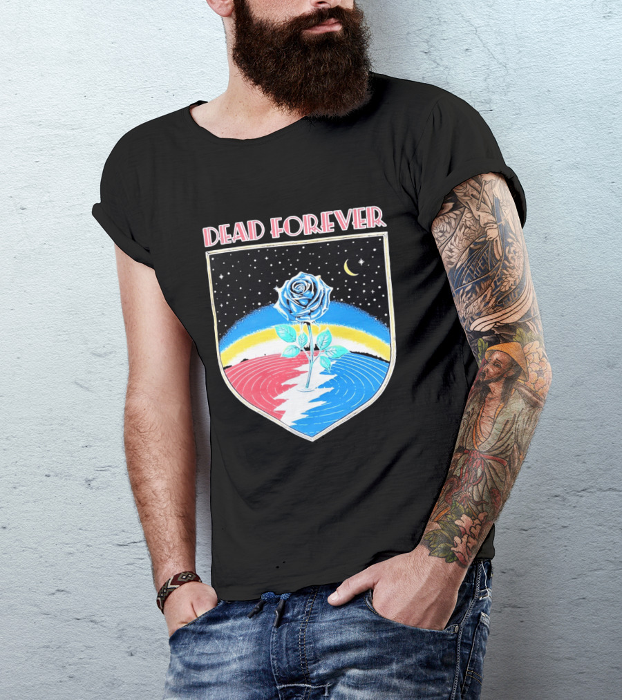 Grateful Dead Forever Rose Skull Rainbow Night Sky Moon Dead60 T-Shirt