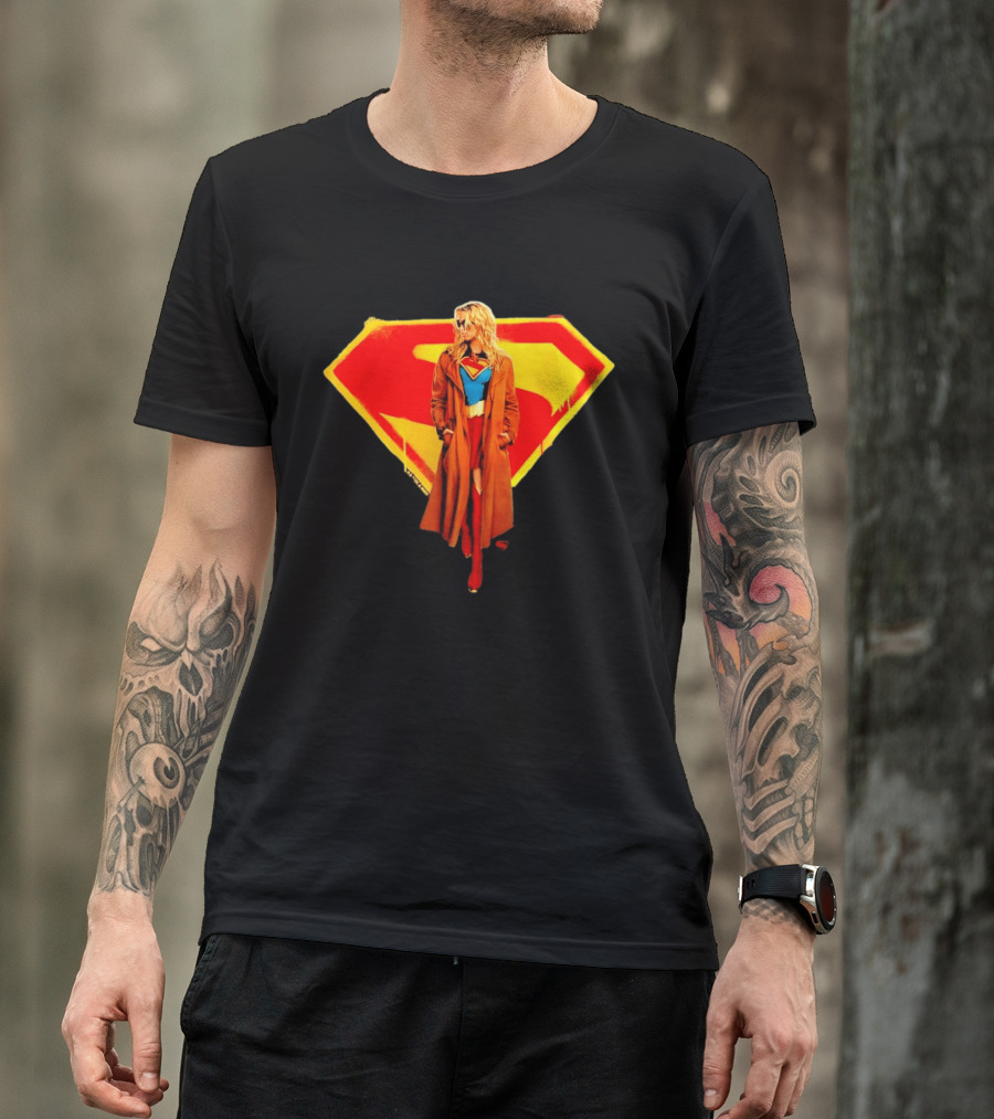 Supergirl 2026 Movie Iconic Superhero Emblem Heroine Coat T-Shirt