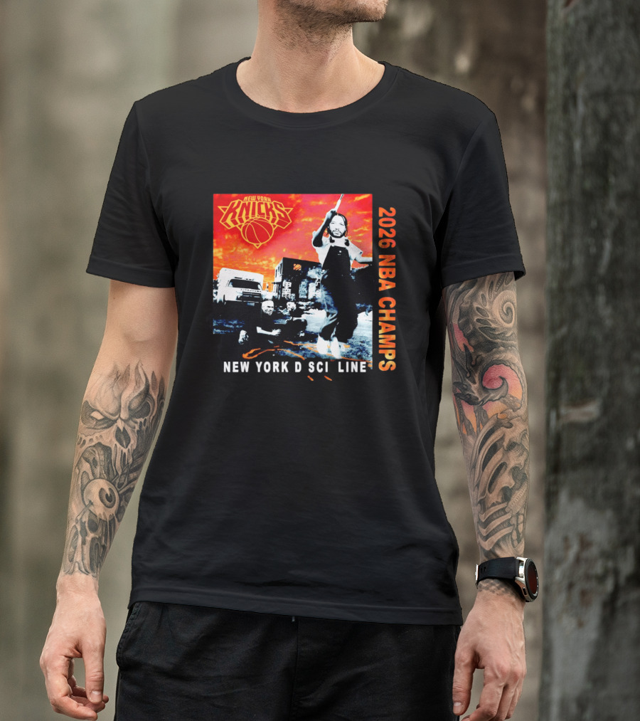 New York Knicks 2026 NBA Champs New York Discipline Rap Album T-Shirt