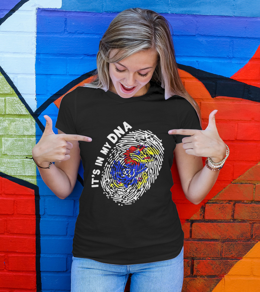 Kansas Jayhawks It's In My DNA Fingerprint T-Shirt