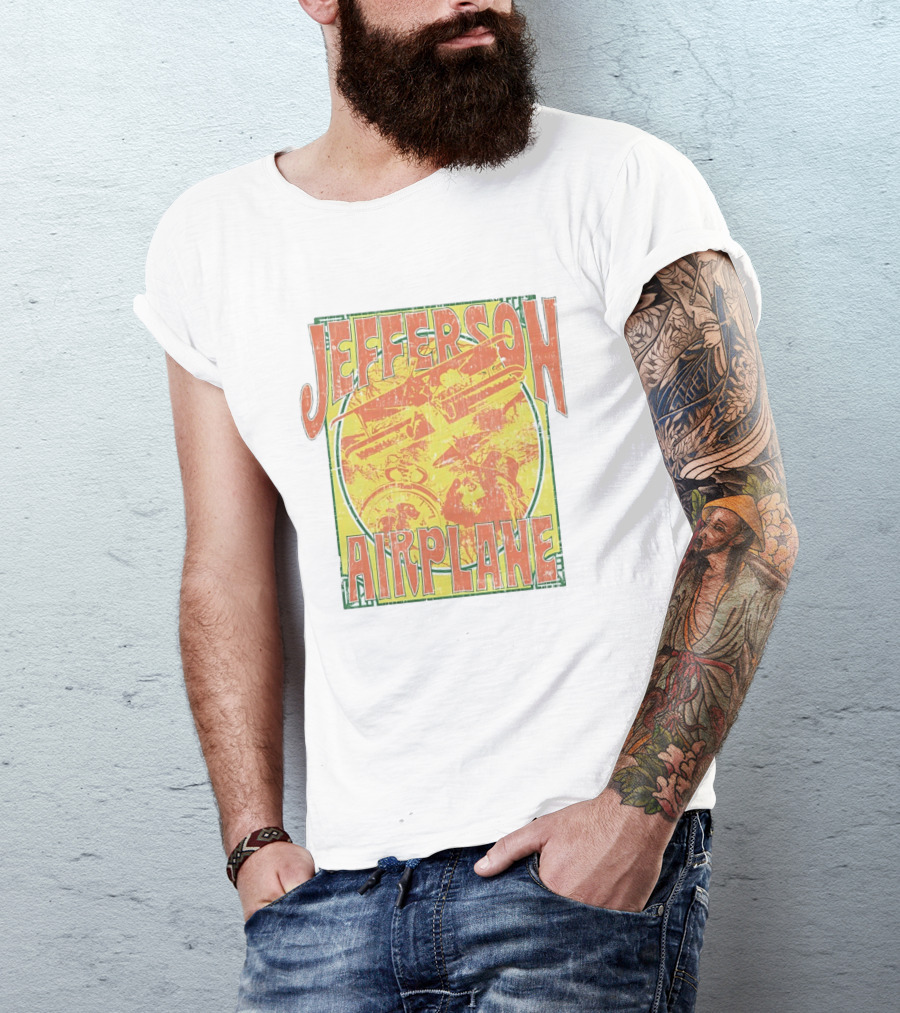 Jefferson Airplane Distressed Vintage Band Art Psychedelic 60s T-Shirt