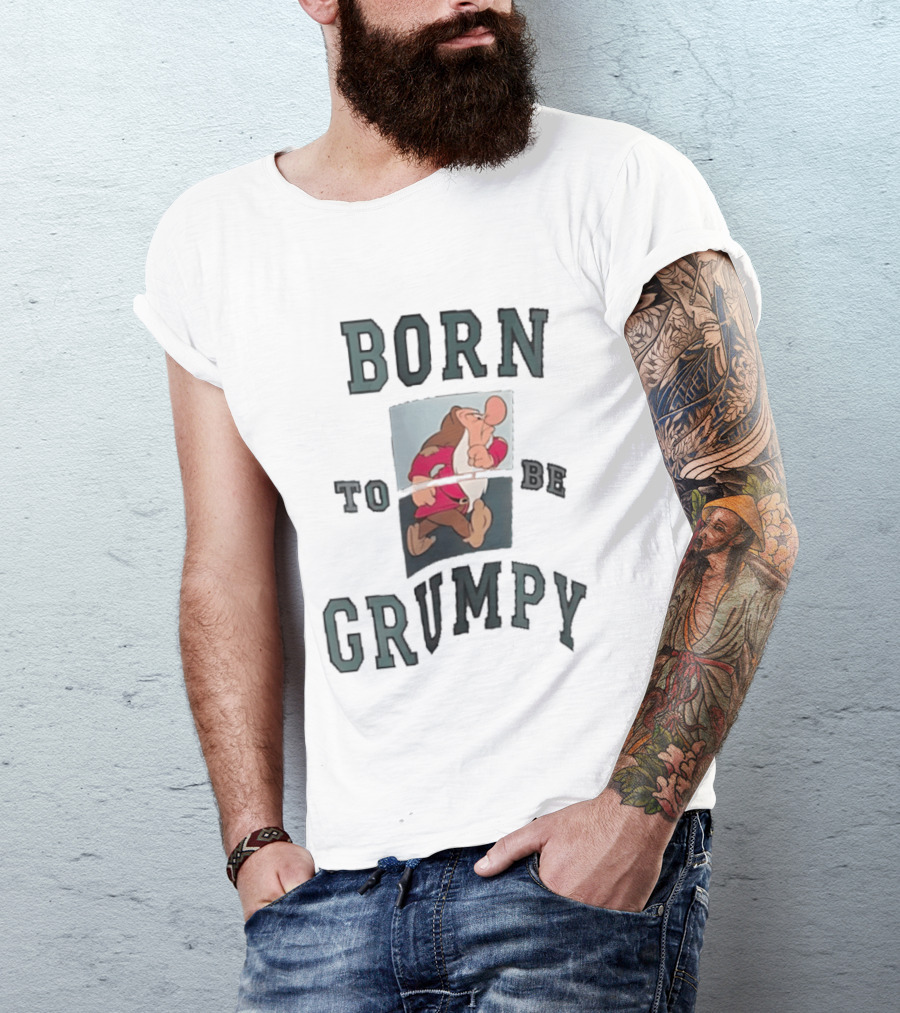 Born To Be Grumpy Dwarf Character With Red Outfit T-Shirt