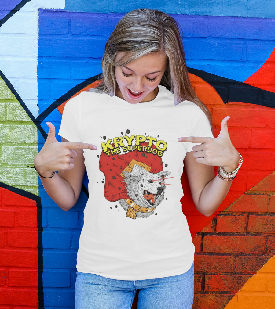 Krypto The Superdog DC Comics Superman Cape Laser Eyes T-Shirt