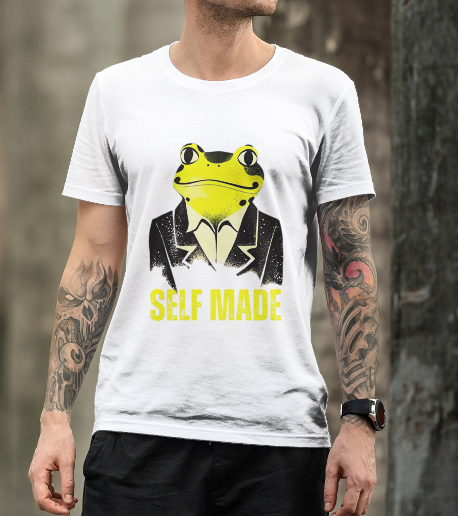 Frog In Business Suit Self Made T-Shirt