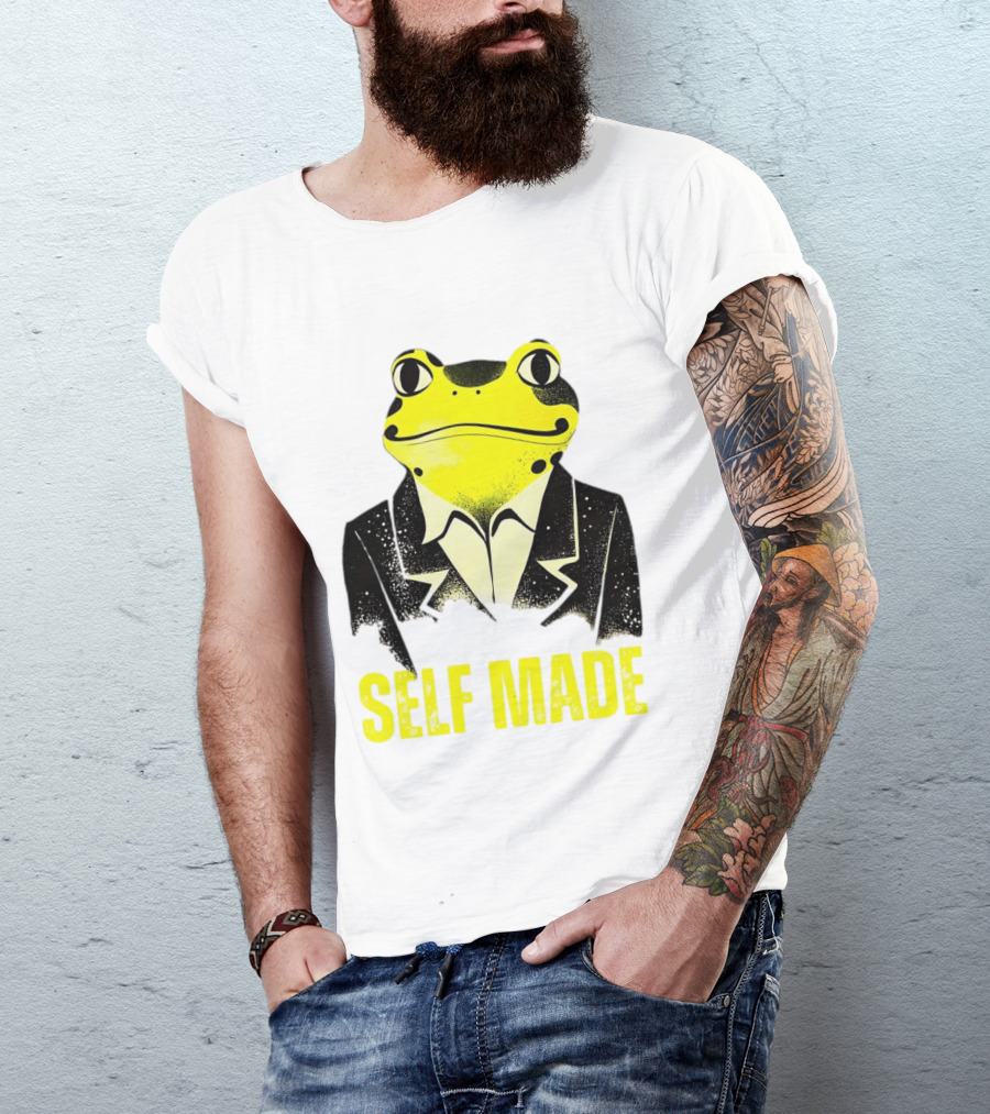 Frog In Business Suit Self Made T-Shirt