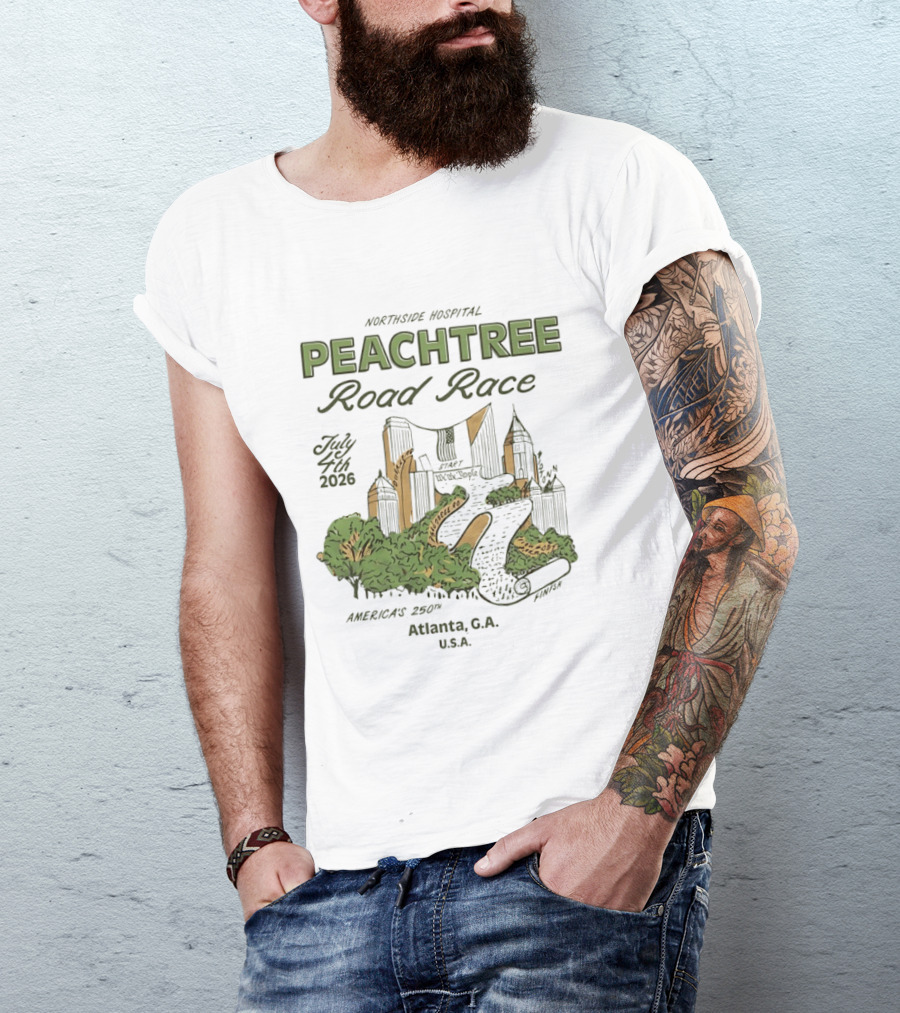 Northside Hospital Peachtree Road Race July 4 2026 America's 250th Atlanta GA USA T-Shirt