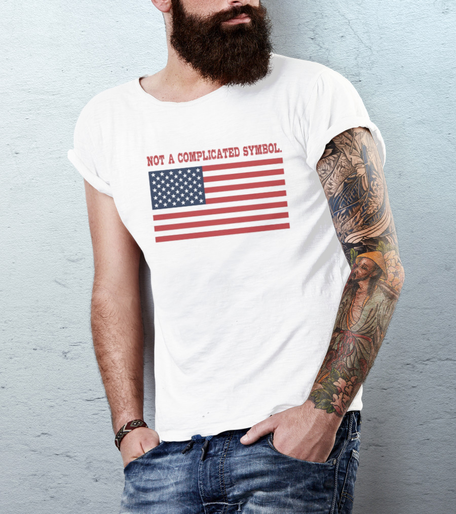 Not A Complicated Symbol United States Flag T-Shirt