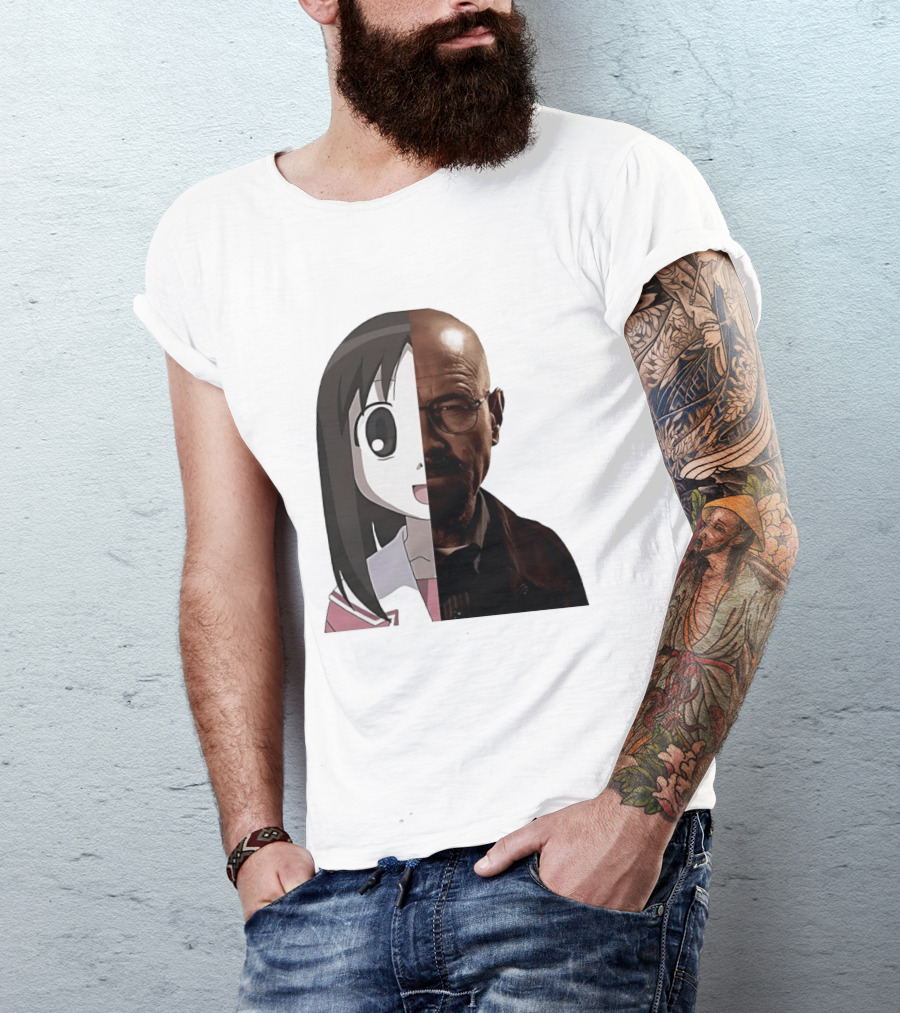 Walter White And Ayumu Kasuga Half Face Combo T-Shirt