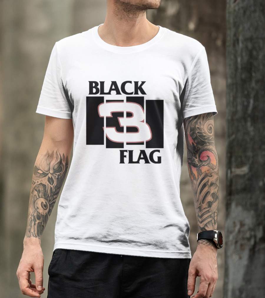 Black 3 Flag T-Shirt