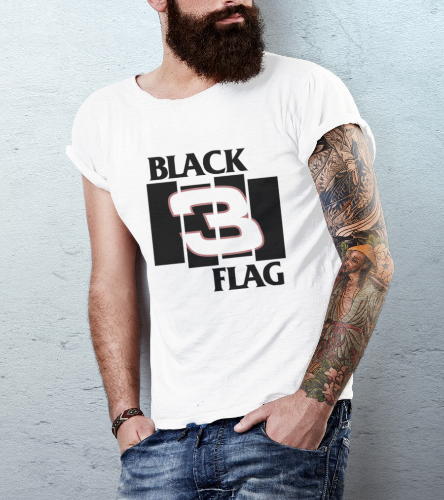 Black 3 Flag T-Shirt
