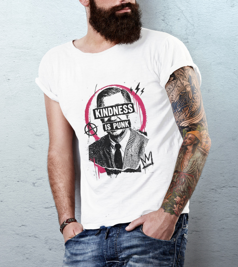 Kindness Is Punk Anarchy Symbol Torn Electric Lightning Bolt T-Shirt