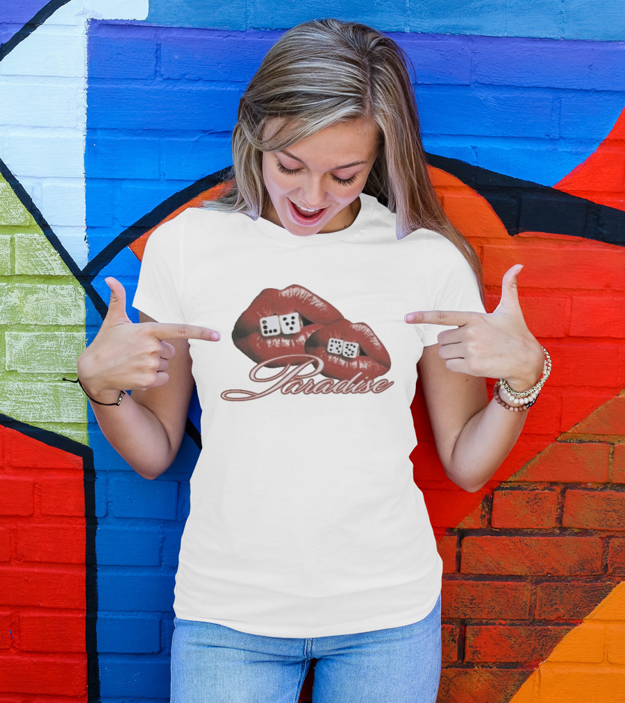 Isaiah Falls LVRS Paradise Red Lips Dice T-Shirt