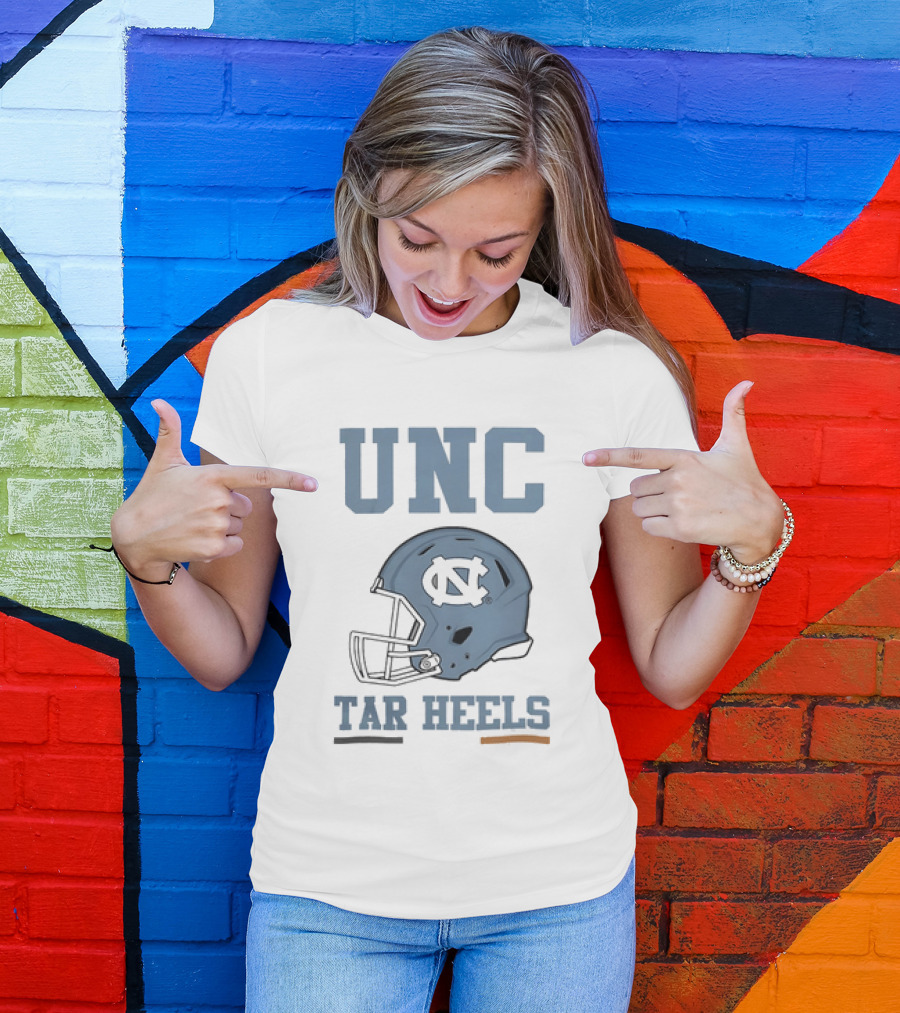 UNC Tar Heels Football Helmets Ireland 2026 Aviva Stadium T-Shirt