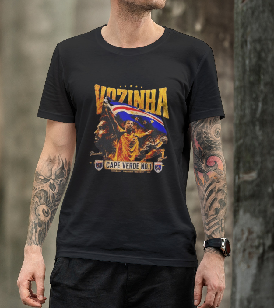 Vozinha Cape Verde No 1 Courage Passion History Flag Celebration T-Shirt
