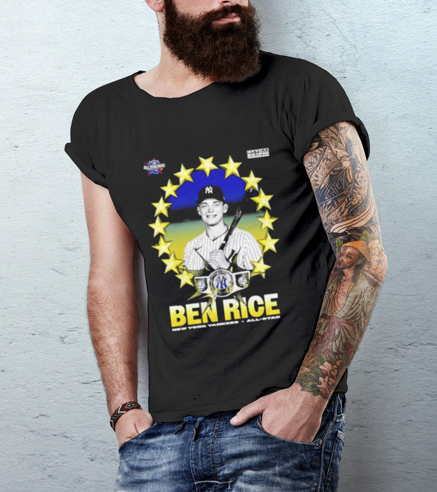 Ben Rice New York Yankees All Star Baseball Player MLB Stars T-Shirt
