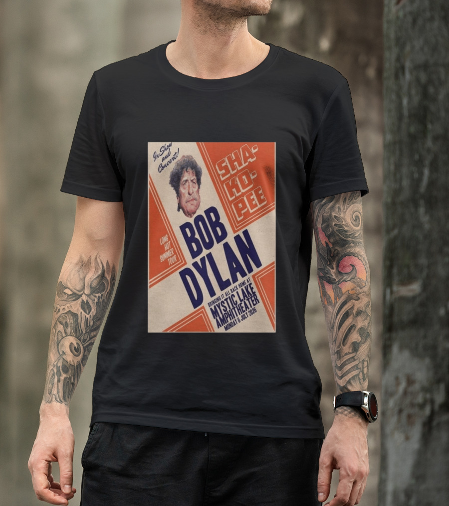 Bob Dylan Long Hot Summer Tour Mystic Lake Amphitheater Shakopee 6 July 2026 T-Shirt