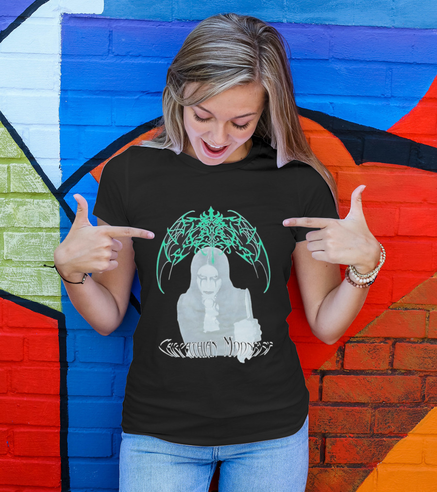 Carpathian Moonrise Hooded Figure With Knife Metal Band T-Shirt