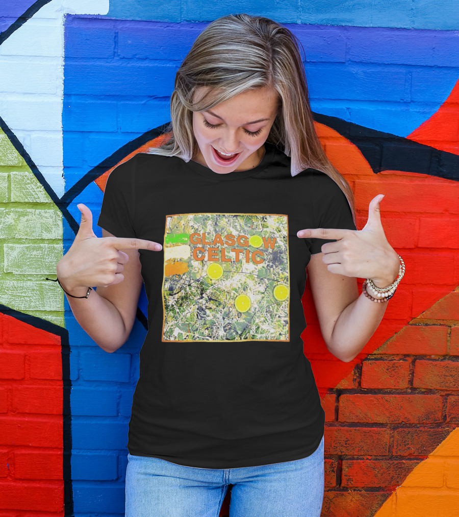 Glasgow Celtic Lime Splash Art With Citrus Accents T-Shirt