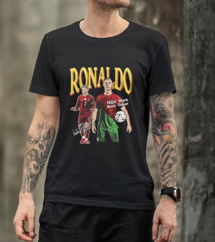 Ronaldo Hard Work Beats Talent Portugal Soccer T-Shirt