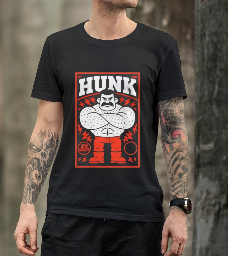 Hunk Est 2023 Gym Daddy Muscle Man T-Shirt