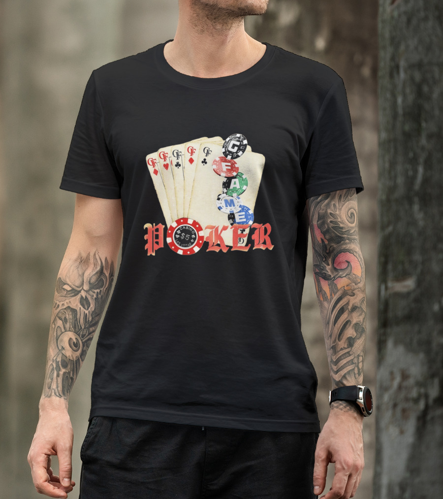 Casino Las Vegas Poker Cards And Chips GF Game T-Shirt