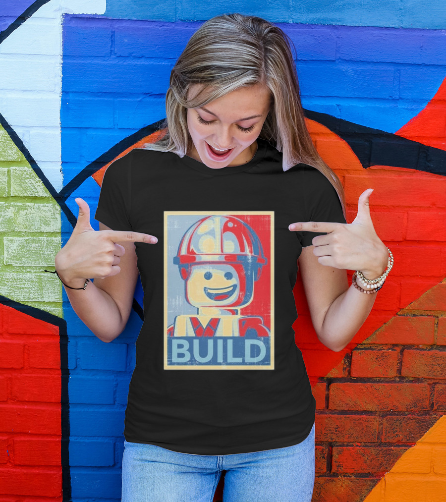 Lego Minifigure Build Distressed T-Shirt