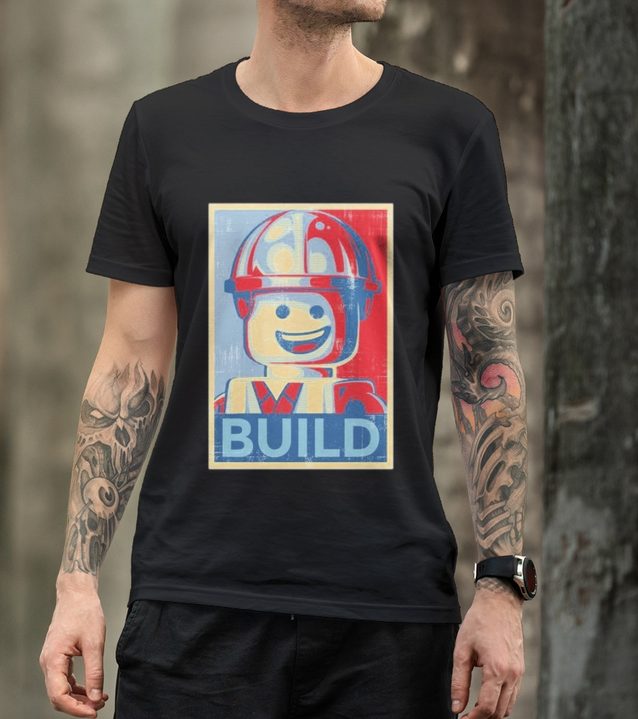 Lego Minifigure Build Distressed T-Shirt