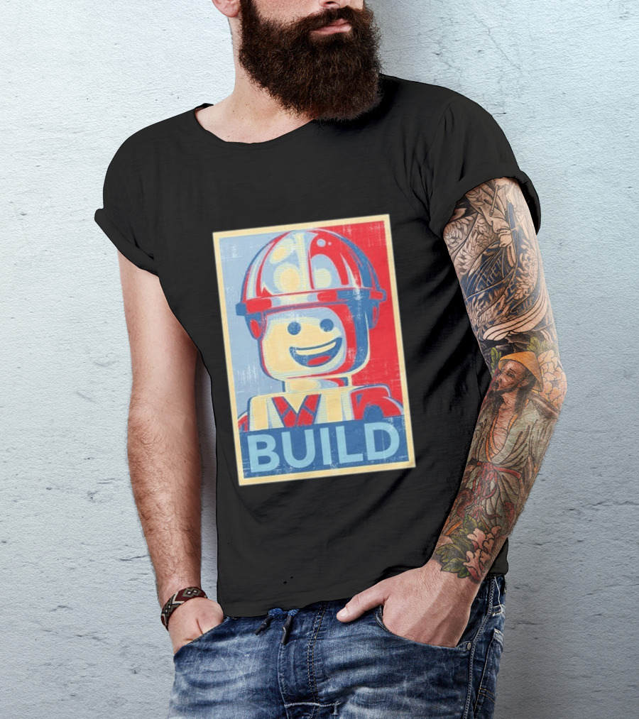Lego Minifigure Build Distressed T-Shirt