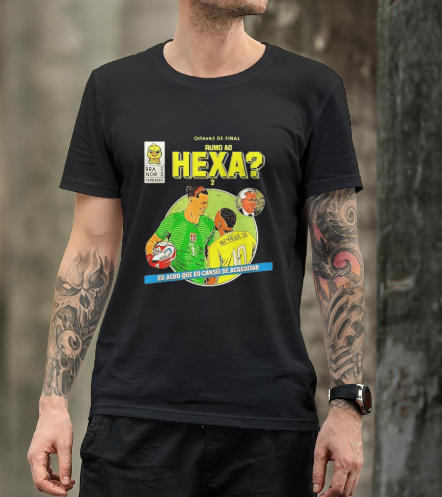 Olimpíadas De 2030 Rumo Ao Hexa Neymar Jr Erling Haaland Brasil Noruega T-Shirt