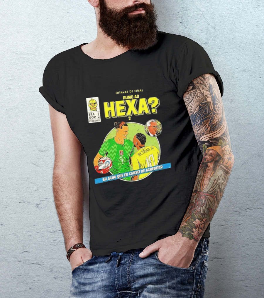 Olimpíadas De 2030 Rumo Ao Hexa Neymar Jr Erling Haaland Brasil Noruega T-Shirt