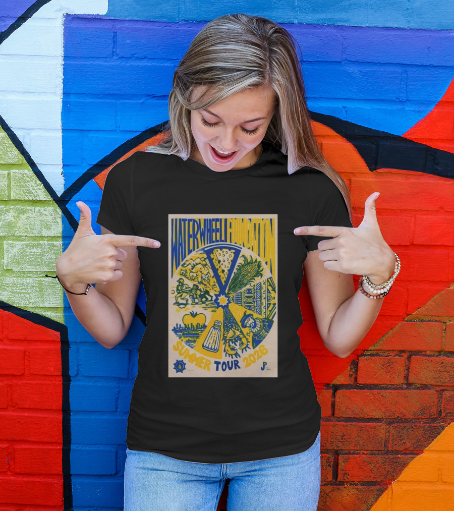 WaterWheel Foundation Summer Tour 2026 Salt Shaker Apple Corn T-Shirt