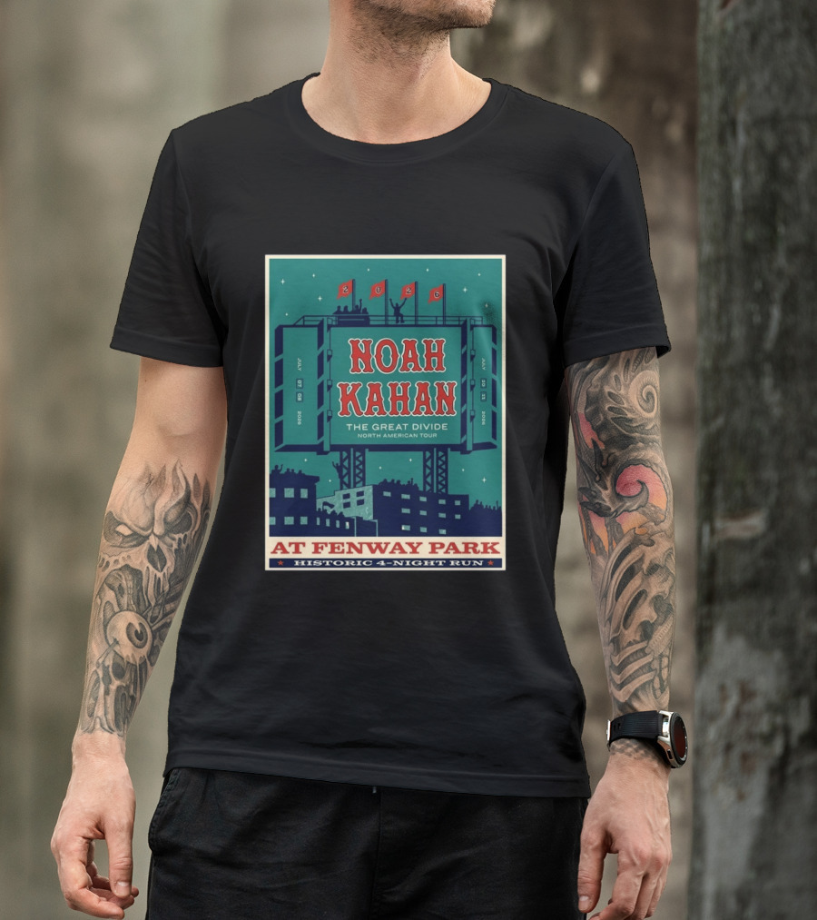 Noah Kahan The Great Divide Tour 2026 Fenway Park July 7 8 10 11 T-Shirt