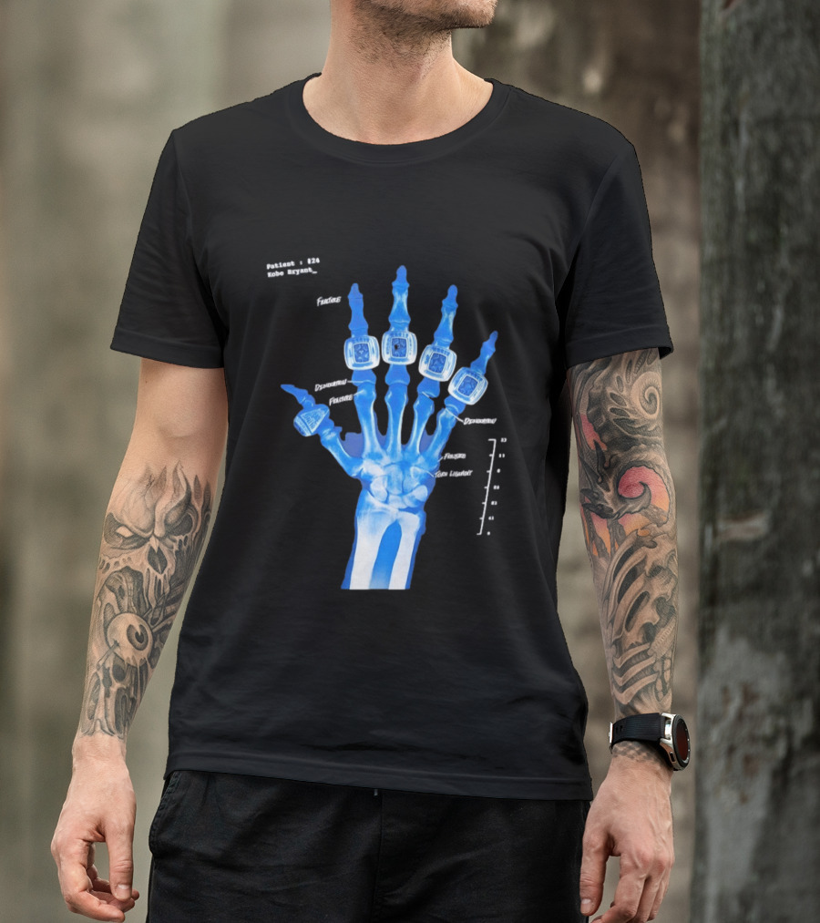 Kobe Bryant Patient No 24 X Ray Rings Lakers T-Shirt