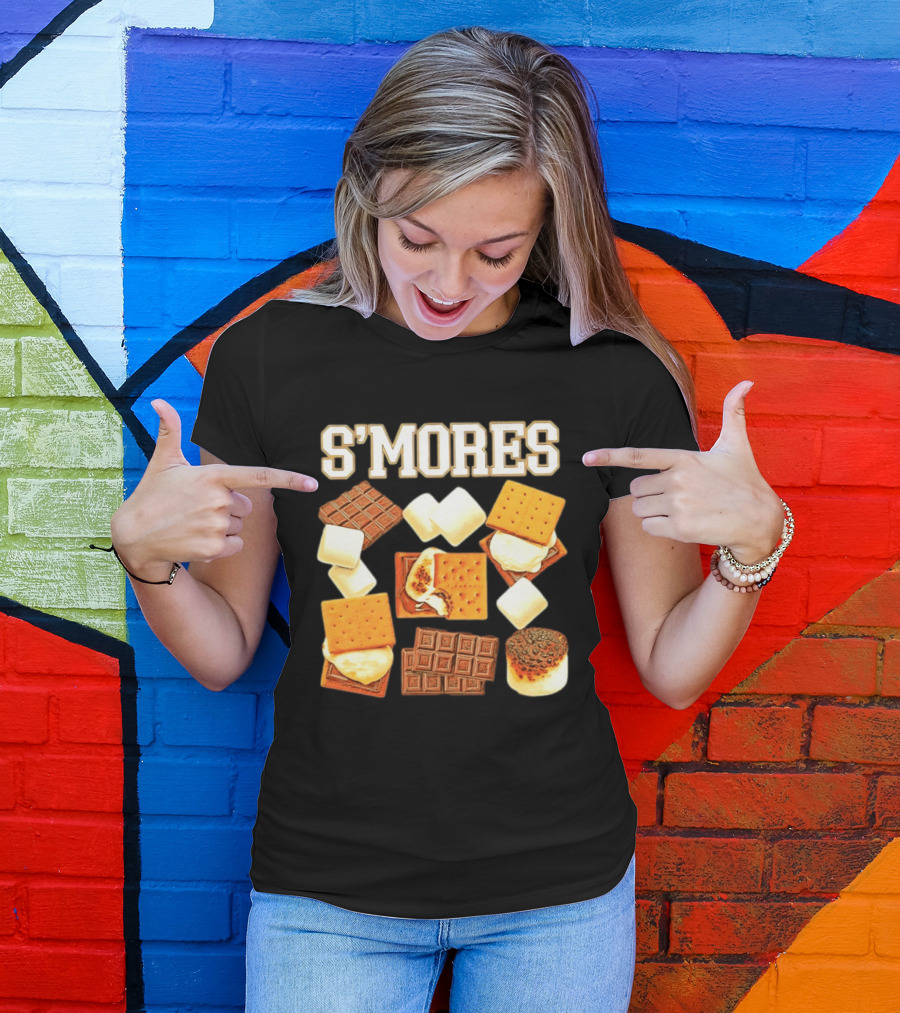 S'mores Marshmallow Chocolate Graham Cracker Delight T-Shirt