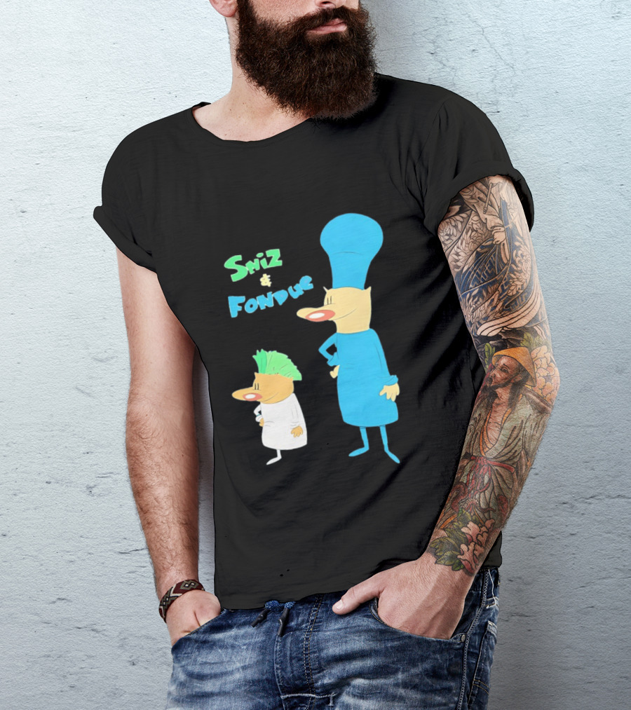 Sniz And Fondue Characters From Nickelodeon 90s Cartoon Series T-Shirt