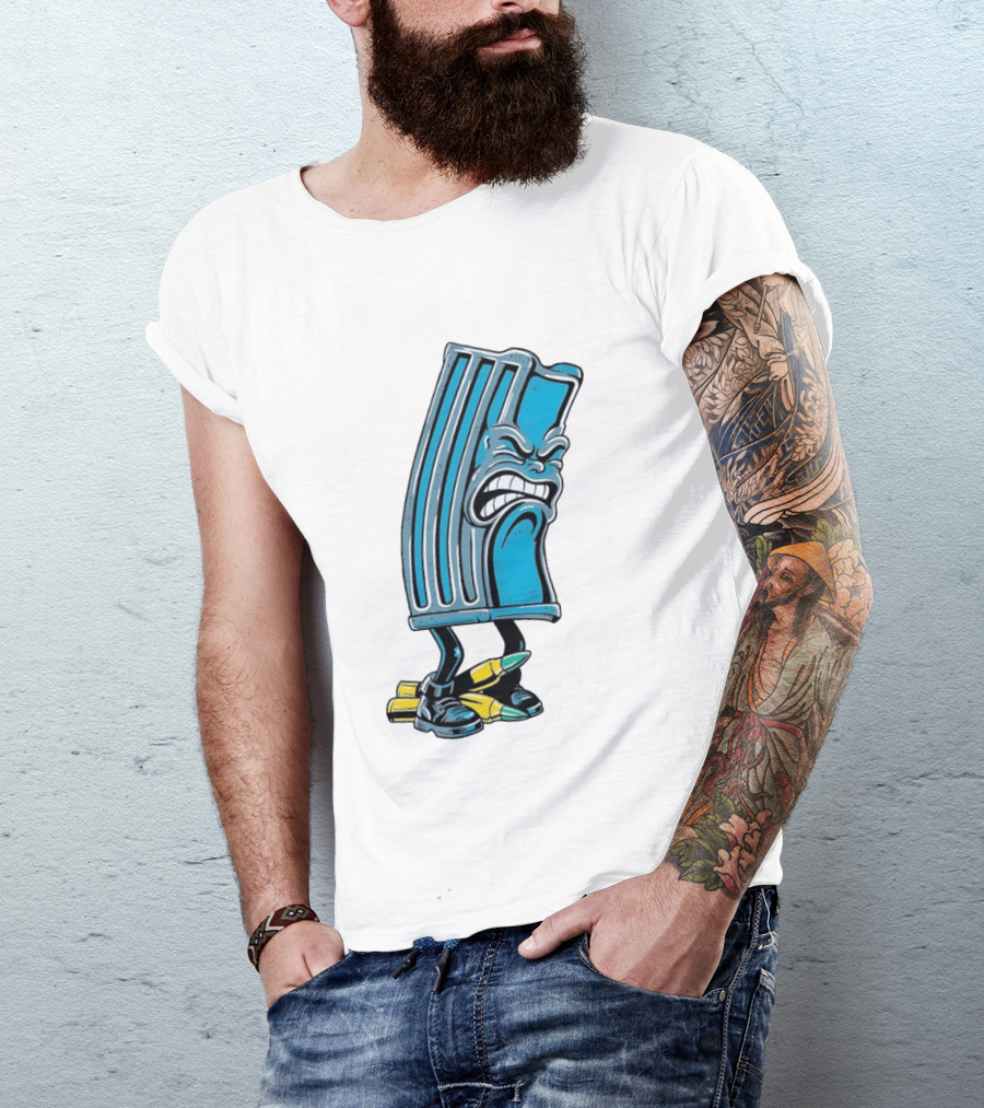 Angry Rifle Magazine With Walking Bullets T-Shirt