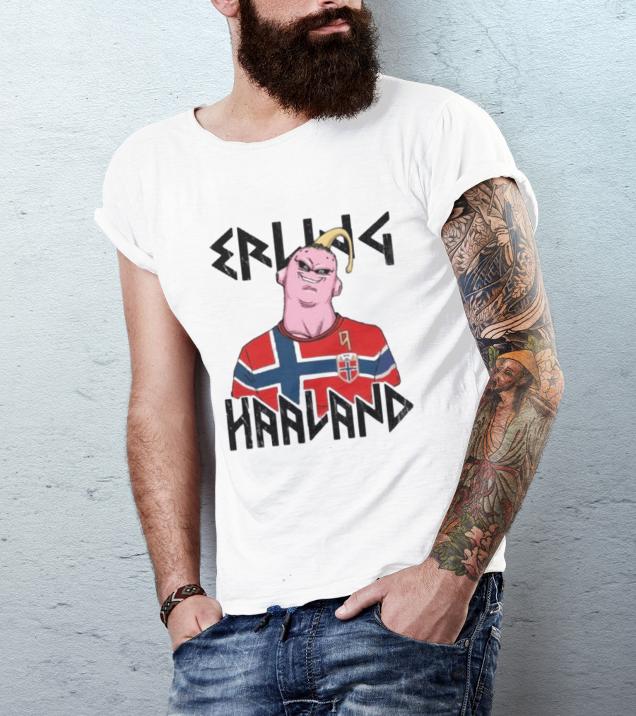 Erling Haaland Majin Buu Dragon Ball Norway Jersey Soccer T-Shirt