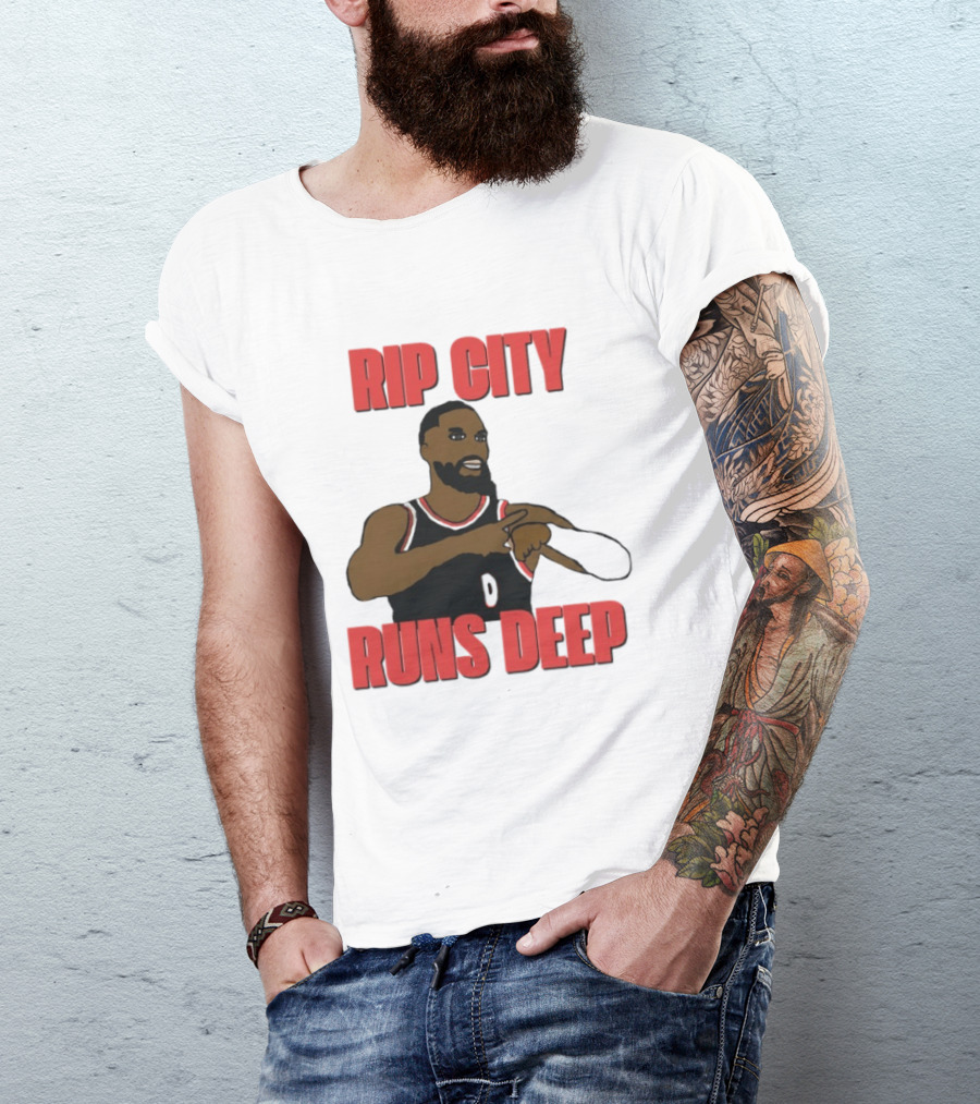 RIP City Runs Deep Basketball Tribute Player 0 T-Shirt
