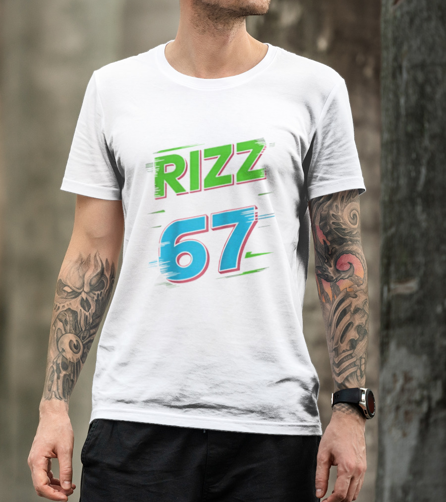 Rizz 67 Colorful Brushstroke T-Shirt